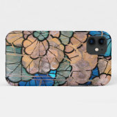 Vitrail abstrait fleuri iPhone 5 5s coque (Dos (Horizontal))