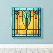 Vitrail Art Déco 3 (Insitu (Plancher de Bois))