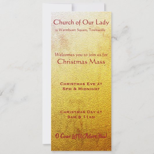 vitrail art déco église invitation (Dos)