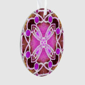 Vitrail de Cathédrale aux Teintes Marron et Rose (devant)
