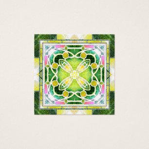 Vitrail de cathédrale en vert et lime