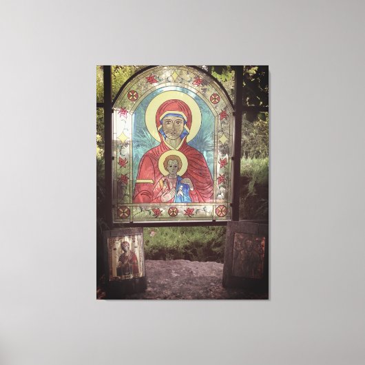 Vitrail orthodoxe Mère Mary toile Imprimer (Recto)