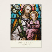 Vitraux en verre catholique St Joseph Prière Maria (Devant)