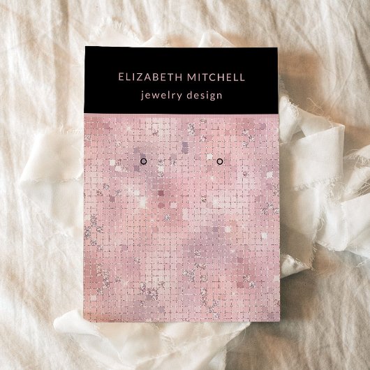 Vitre Disco Rose Retro | Carte d'affichage à oreil