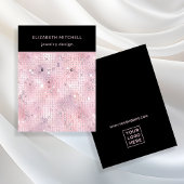 Vitre Disco Rose Retro | Carte d'affichage à oreil