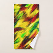Vitré du rouge au jaune, un peu vert (Serviette à main)