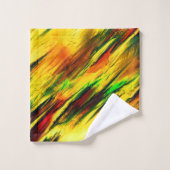 Vitré du rouge au jaune, un peu vert (Gant de toilette)