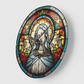 Vitre Vierge Marie horloge design (Angle)