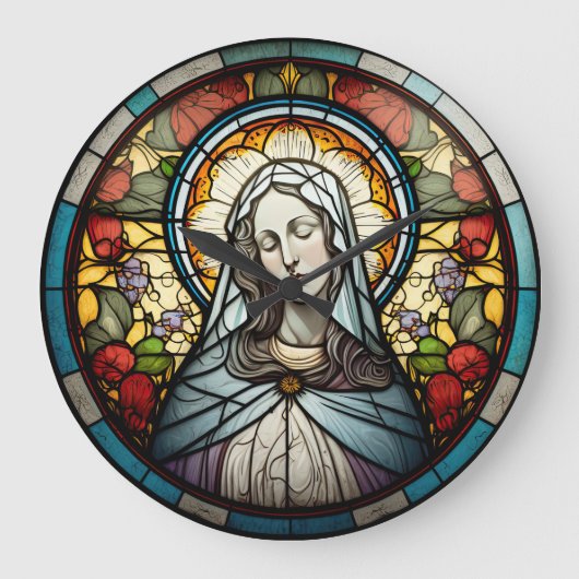 Vitre Vierge Marie horloge design (Recto)