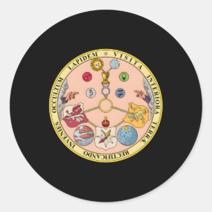 Vitriol Rozenkruisers Geheime Symbolen Alchemie Ronde Sticker