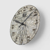 Vitruve Homme Da Vinci Horloge murale (Angle)