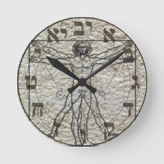 Vitruve Homme Da Vinci Horloge murale