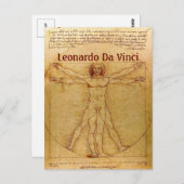 Vitruviaans Man door Leonardo da Vinci Briefkaart (Voorkant / Achterkant)