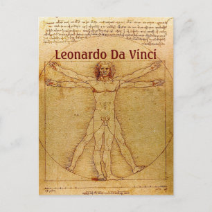 Vitruviaans Man door Leonardo da Vinci Briefkaart