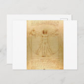 Vitruviaans Man door Leonardo da Vinci Briefkaart (Voorkant / Achterkant)