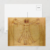 Vitruviaans Man door Leonardo da Vinci Briefkaart (Voorkant / Achterkant)