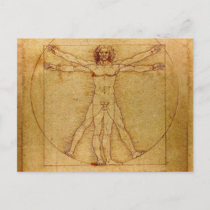 Vitruviaans Man door Leonardo da Vinci Briefkaart