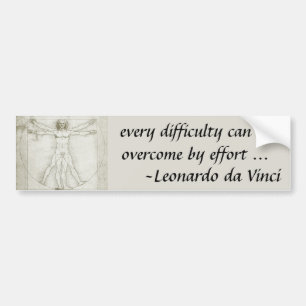 Vitruviaans Man door Leonardo da Vinci Bumpersticker