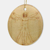 Vitruviaans Man door Leonardo da Vinci Keramisch Ornament (Links)