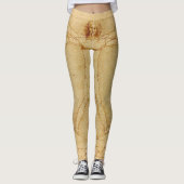 Vitruviaans Man door Leonardo Da Vinci Leggings (Voorkant)
