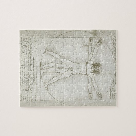 Vitruviaans Man door Leonardo da Vinci Legpuzzel (Horizontaal)