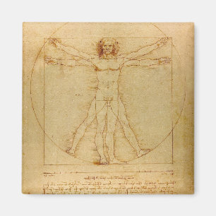 Vitruviaans Man door Leonardo Da Vinci Magneet