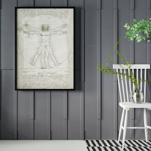 Vitruviaans Man door Leonardo da Vinci Poster