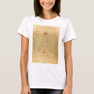 Vitruviaans Man door Leonardo da Vinci T-shirt