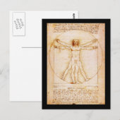Vitruviaans Man - Leonardo Da Vinci Briefkaart (Voorkant / Achterkant)