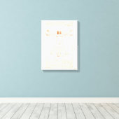 Vitruviaans Man | Leonardo da Vinci | Canvas Afdruk (Insitu (Houten vloer))