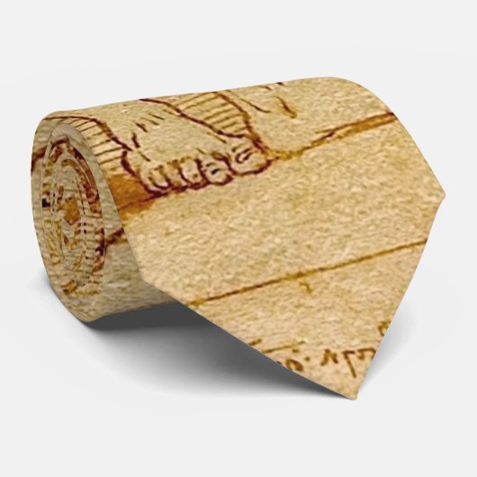 Vitruviaans Man, Leonardo Da Vinci Stropdas (Opgerold)