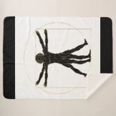 Vitruviaans Man Sherpa Deken (Voorkant (horizontaal))