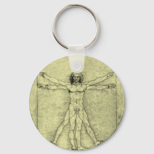 Vitruviaans Man Sleutelhanger