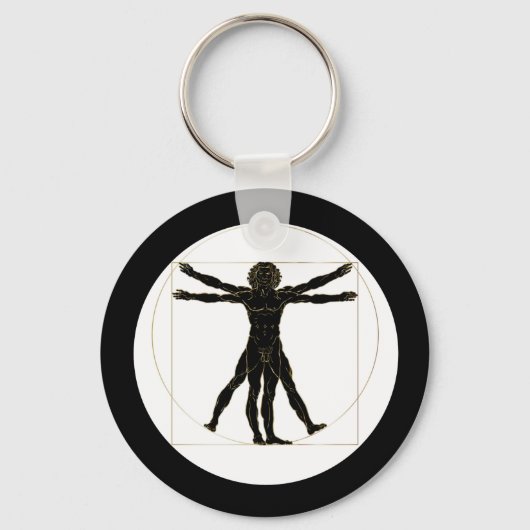 Vitruviaans Man Sleutelhanger (Voorkant)
