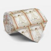 Vitruviaans Man Stropdas (Opgerold)