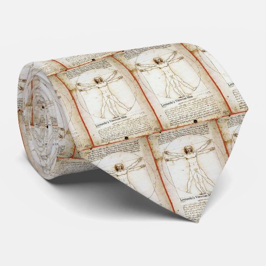Vitruviaans Man Stropdas (Opgerold)