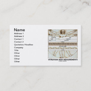 Vitruviaanse metingen van Man (da Vinci) Visitekaartje