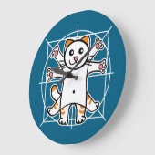 Vitruvian Cat Grote Klok (Hoek)