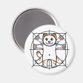 Vitruvian Cat Magneet (Voorkant / Achterkant)
