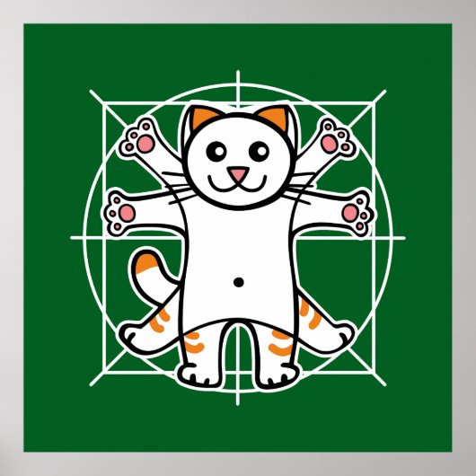 Vitruvian Cat Poster (Voorkant)