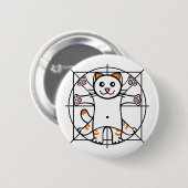 Vitruvian Cat Ronde Button 5,7 Cm (Voorkant /achterkant)