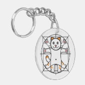 Vitruvian Cat Sleutelhanger (Voorkant Links)