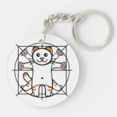Vitruvian Cat Sleutelhanger (Achterkant)