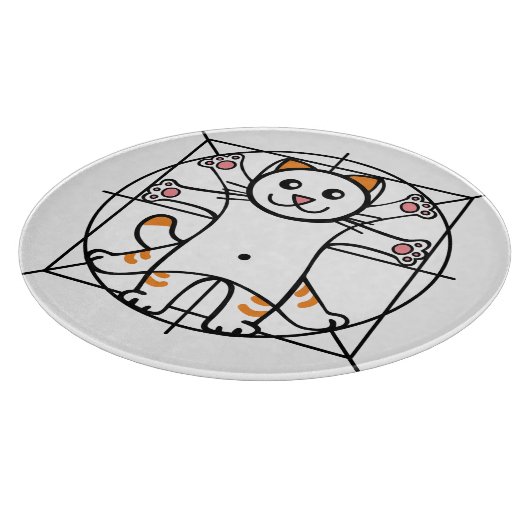 Vitruvian Cat Snijplank (Hoek)