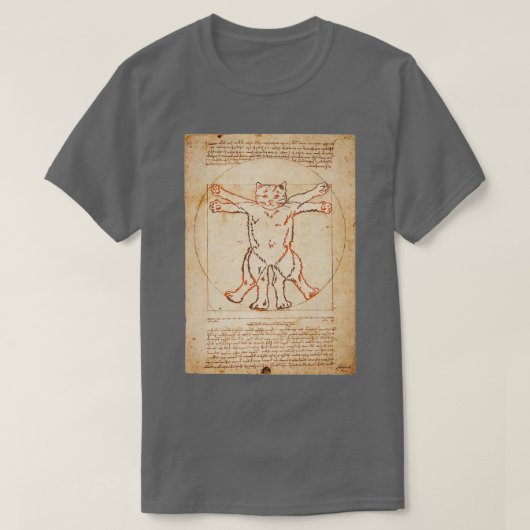 Vitruvian Cat T-shirt (Design voorkant)