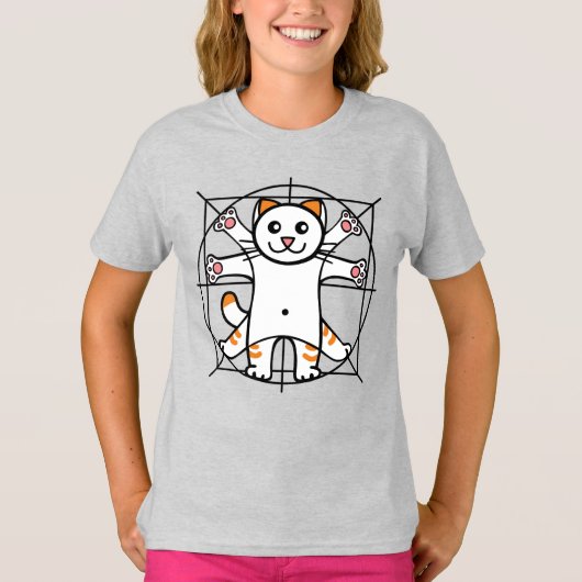Vitruvian Cat T-shirt (Voorkant)