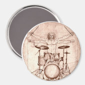 Vitruvian Drummer Magneet (Voorkant / Achterkant)