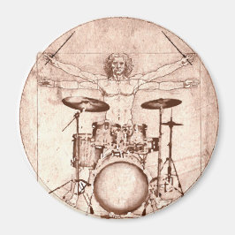 Vitruvian Drummer Magneet