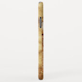 VITRUVIAN MAN Antiek Parchment Red Ruby Monogram Case-Mate iPhone Case (Achterkant/rechts)