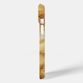 VITRUVIAN MAN Antiek Parchment Red Ruby Monogram Case-Mate iPhone Case (Achterkant / Links)